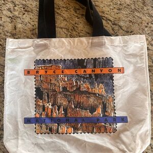 Vintage Bryce Canyon National Park Canvas Tote Bag Retro USA Travel Souvenir